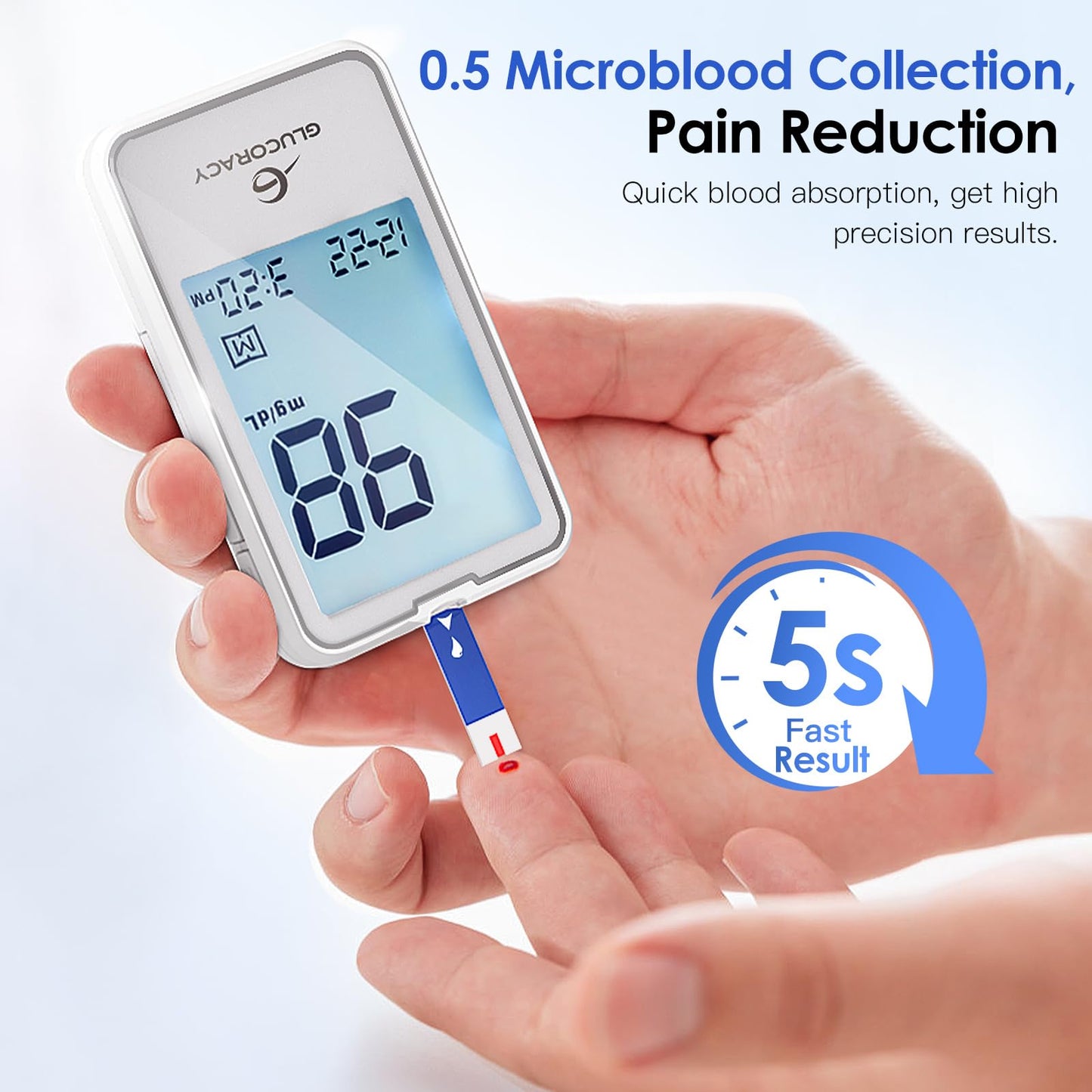 Glucoracy 300 Count Blood Glucose Test Strips for G-425-2/G-425 Monitor | 6 Vials (50 Strips Each)