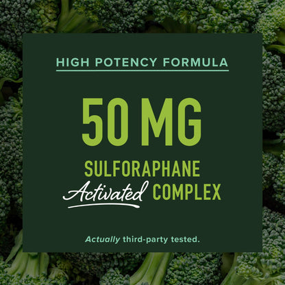 SMNutrition 50MG Sulforaphane Supplement from Broccoli Sprouts | NRF2 Activation & Immune Support