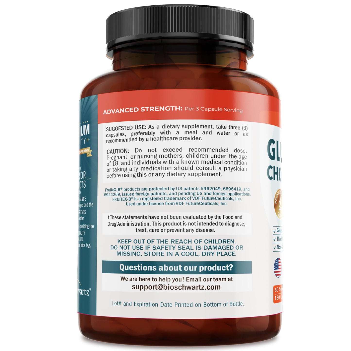 Glucosamine Chondroitin MSM Joint Support – Collagen, Turmeric, Hyaluronic Acid | Gluten Free, Non-GMO, 180 Capsules