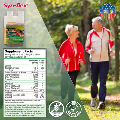 1500mg Liquid Glucosamine & Chondroitin - Orange Flavor - Joint & Cartilage Support (32 Day Supply)