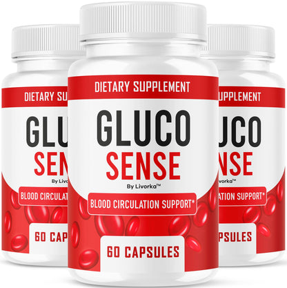 GlucoSense 3-Pack Capsules – Maximum Strength 180 Count