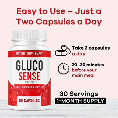 GlucoSense 3-Pack Capsules – Maximum Strength 180 Count