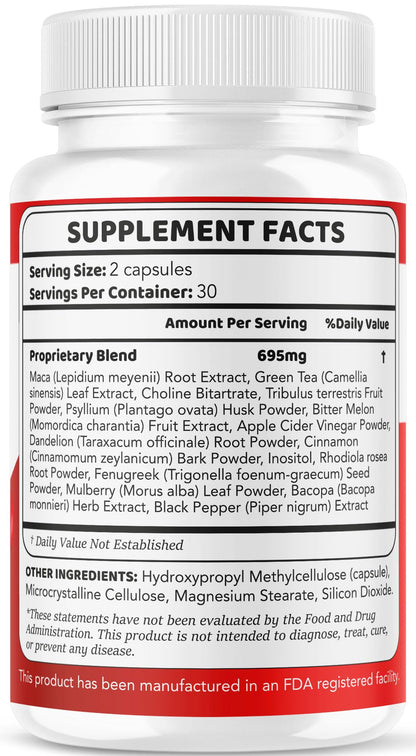 GlucoSense 3-Pack Capsules – Maximum Strength 180 Count
