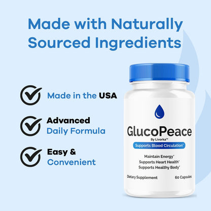 GlucoPeace Capsules (2 Pack) – Circulatory Support, 120 Count