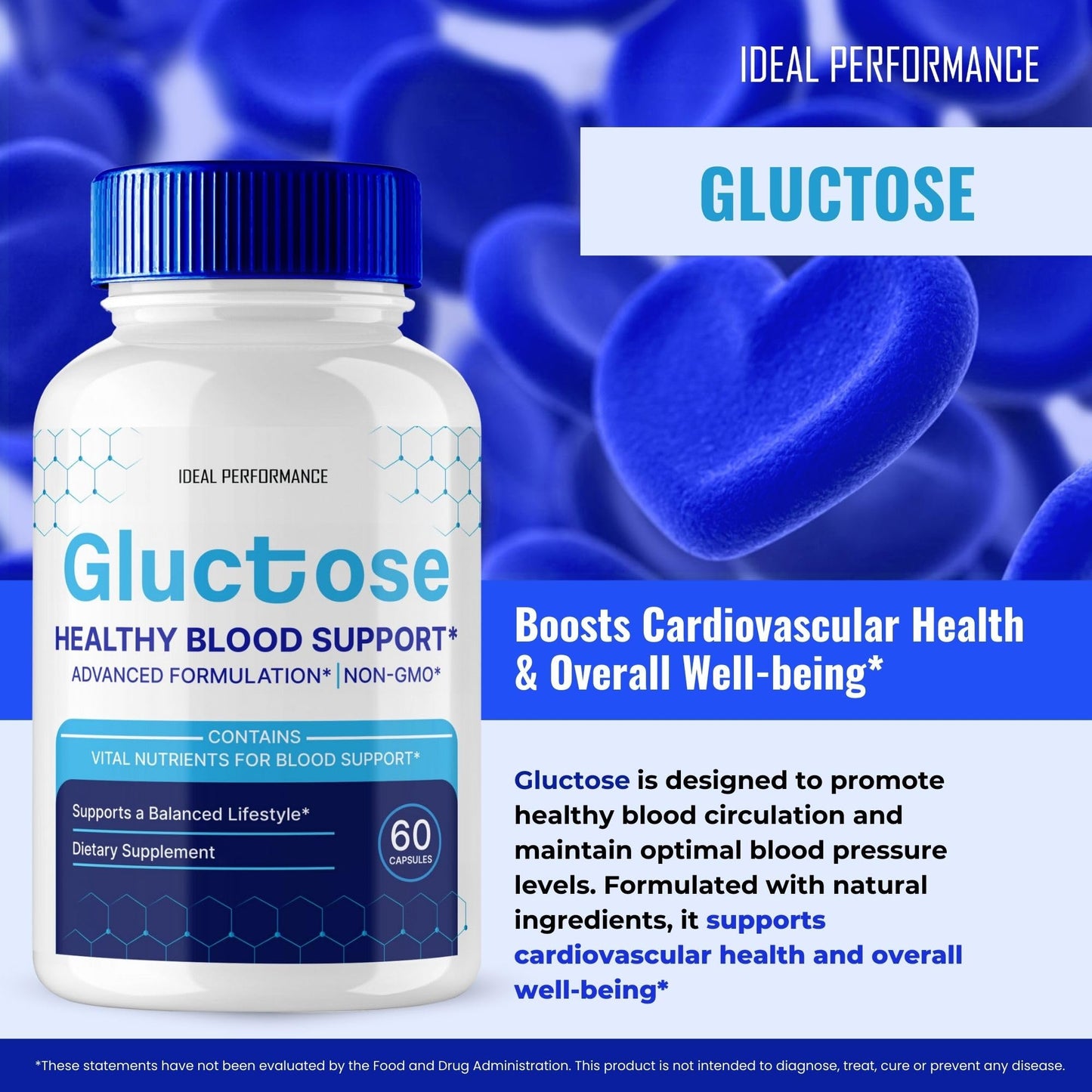 Gluctose Pills – Advanced Blood Support Formula (3 Pack) | Gluc Tose Blood Capsules