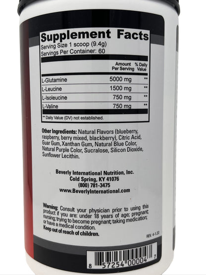 Beverly International Glutamine Select - 60 Servings | Lean Muscle & Recovery