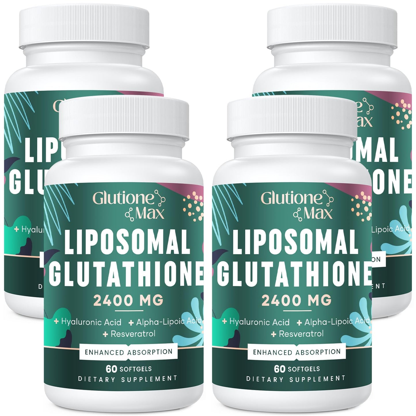 GlutioneMax 8-in-1 Liposomal Glutathione 2400 MG – High-Absorption Antioxidant Formula (240 Softgels)