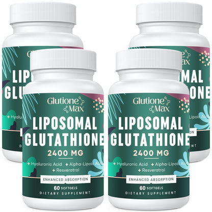 GlutioneMax 8-in-1 Liposomal Glutathione 2400 MG – High-Absorption Antioxidant Formula (240 Softgels)