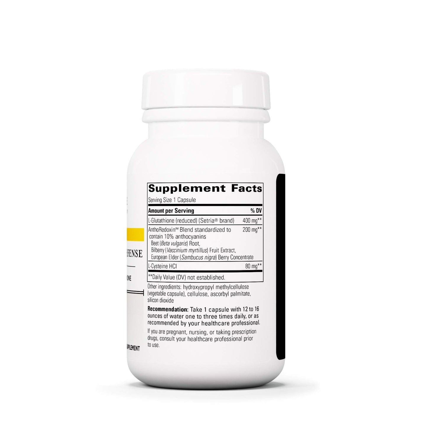 Integrative Therapeutics Glutathione Cell Defense - 60 Capsules | 400 mg Reduced GSH, L-Cysteine, and Anthocyanins