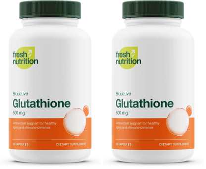 Glutathione Reduced Capsule | DNA Verified, Strongest Potency, Vegan & Non-GMO (Pack of 2)