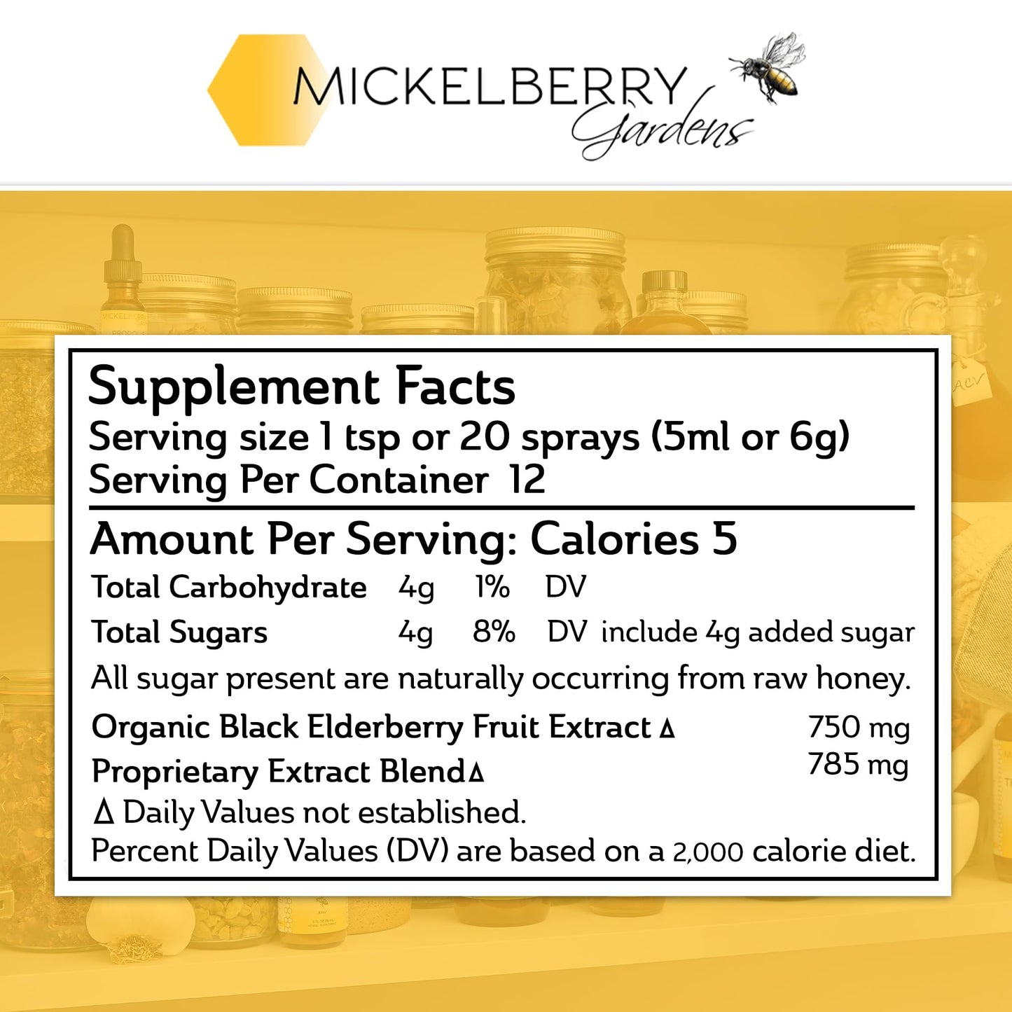 Mickelberry Gardens Elderberry Syrup - Immune Support (4 oz)