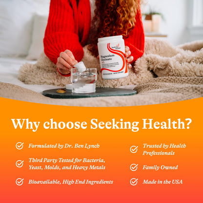Seeking Health Magnesium Glycinate Powder 200 mg per Serving – Sleep & Relaxation