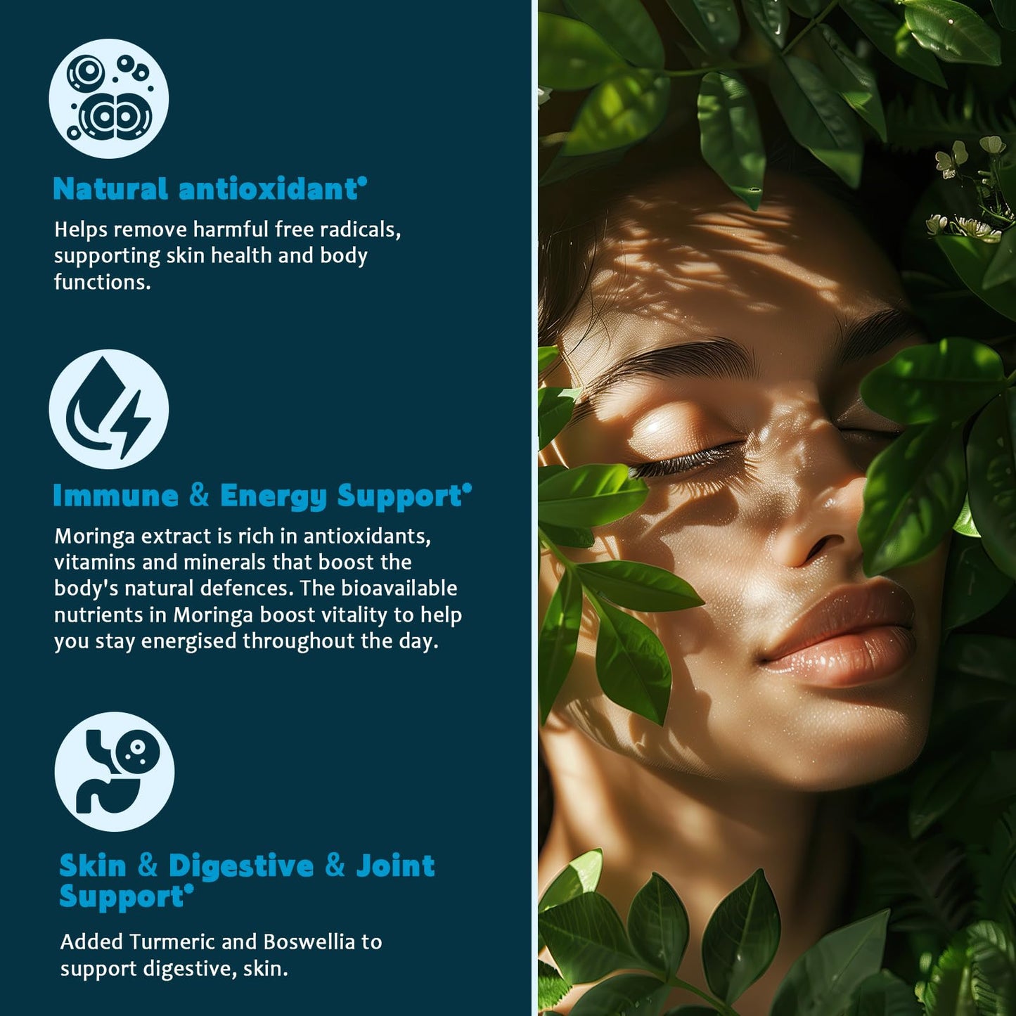 (2 Pack) Organic Moringa Leaf Extract Liquid Drops – Energy, Immune & Skin Support | 1 fl oz