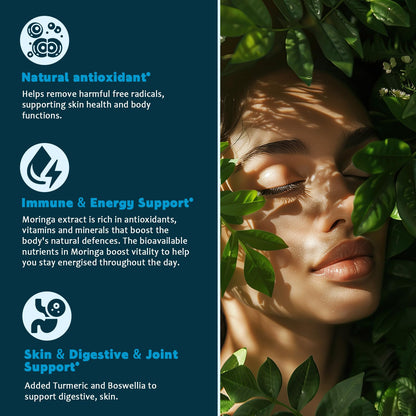 (2 Pack) Organic Moringa Leaf Extract Liquid Drops – Energy, Immune & Skin Support | 1 fl oz
