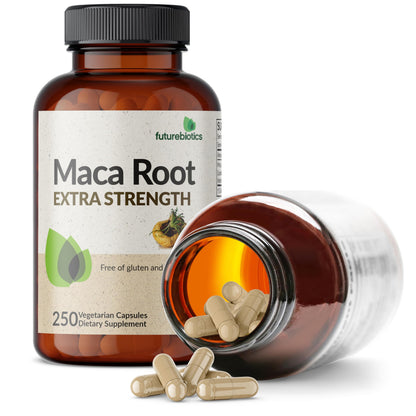 Futurebiotics Maca Root Extra Strength - Energy, Stamina & Reproductive Health | Non-GMO, 250 Vegetarian Capsules