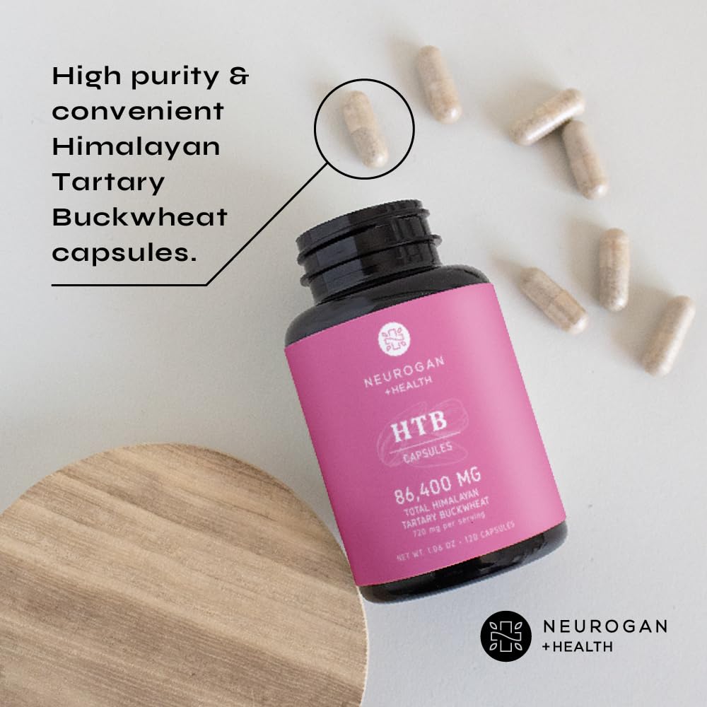 Neurogan Himalayan Tartary Buckwheat Capsules - 1440 mg | Digestive Support | Gluten-Free | Made in USA