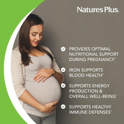 Natures Plus Source of Life Prenatal Liquid - Tropical Fruit (30 oz) | Prenatal Multivitamin