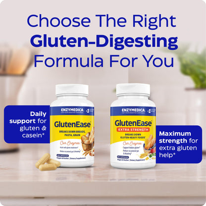 GlutenEase by Enzymedica – Gluten & Casein Digestive Enzymes, 60 Capsules