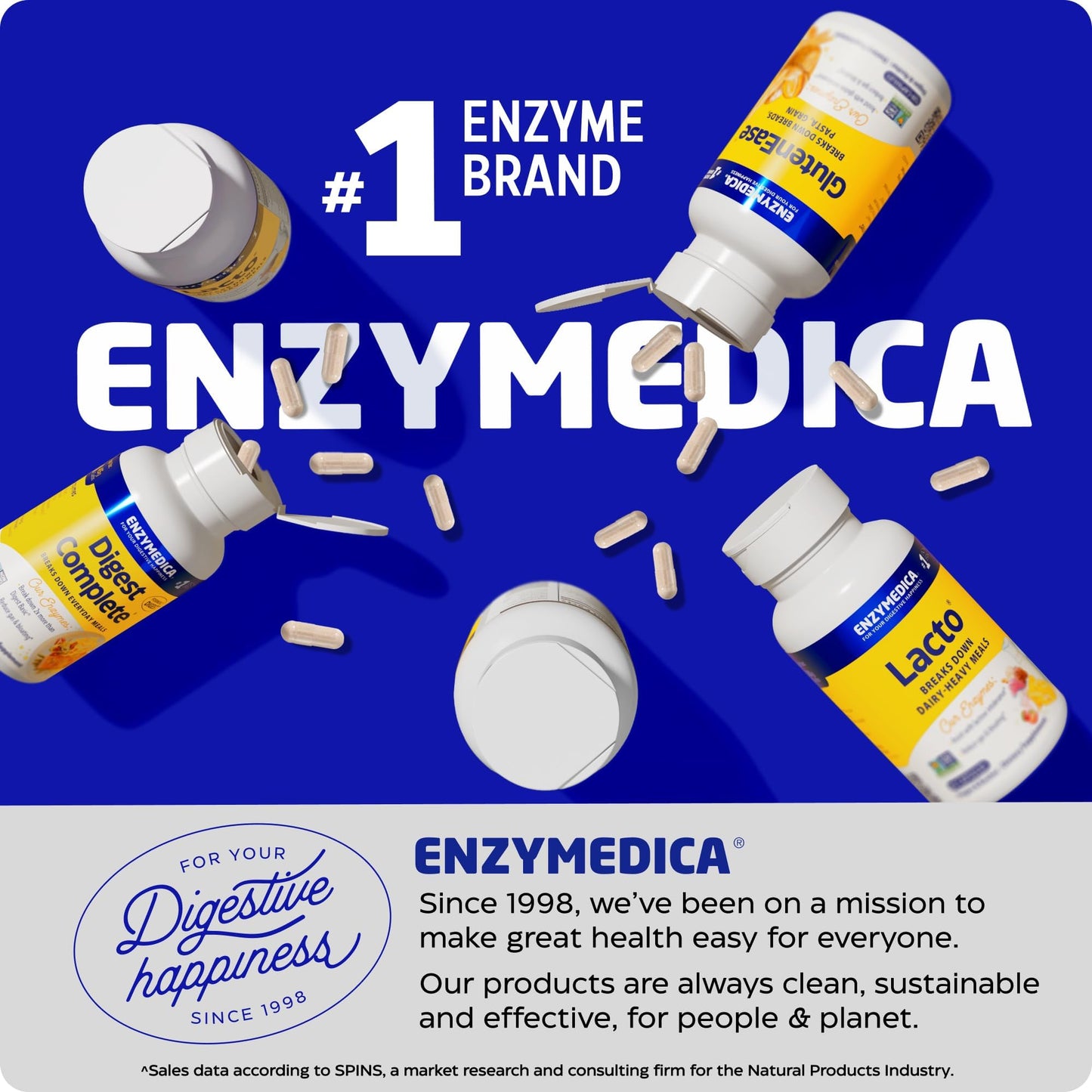GlutenEase by Enzymedica | Advanced Digestive Enzymes for Gluten & Casein (120 Capsules)