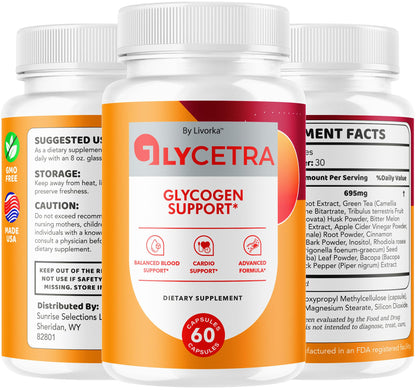 (2 Pack) Glycetra Capsules | Official Glycetra Advanced Glycogen Support - 120 Capsules