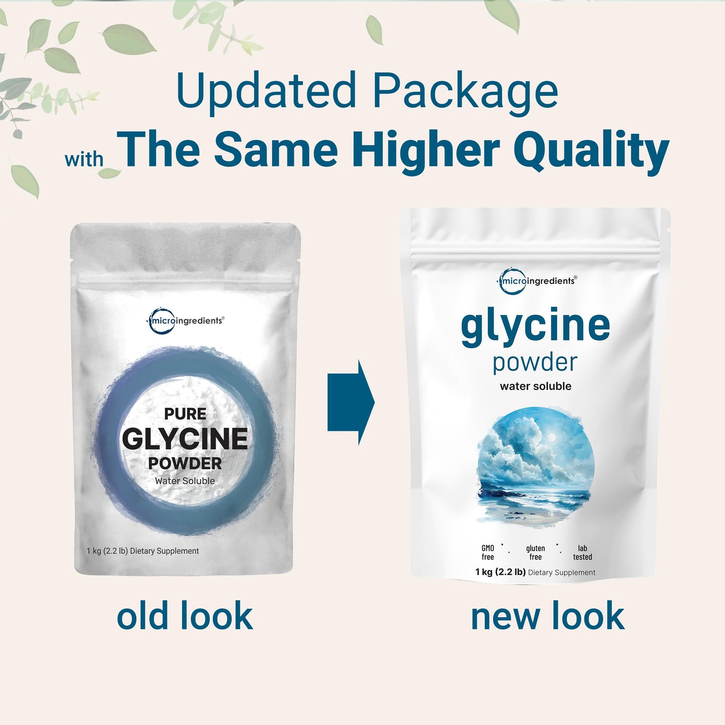 Glycine Powder 1KG (2.2 lb) – 1000mg/Serving, Sleep & Neurotransmitter Support | Micro Ingredients, USA Made
