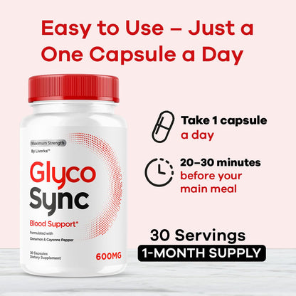 (3 Pack) Glyco Sync Capsules – All-Natural Balance Support, 90 Capsules