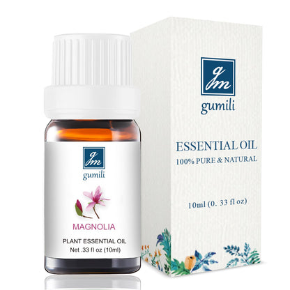 GM Gumili Magnolia Essential Oil - Pure Magnolia Fragrance Oil for Aromatherapy & DIY (10mL Undiluted)