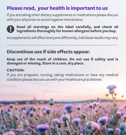 USDA Organic Milk Thistle Capsules - 300mg 30:1 Extract | 80% Silymarin for Liver Support