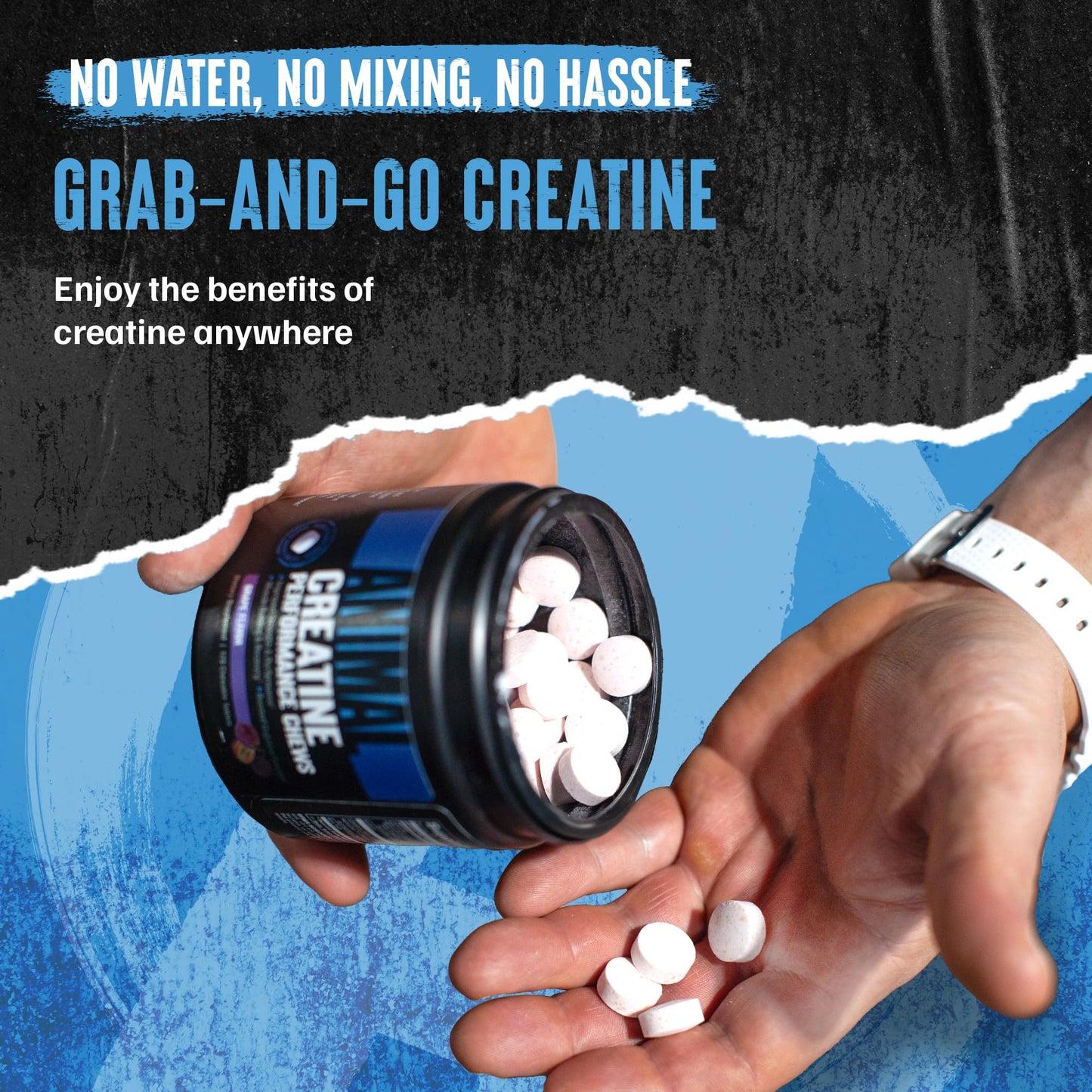 Animal Creatine Chews – 5g Creatine Monohydrate, AstraGin, Fruit Punch