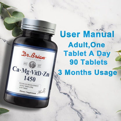Dr. Brian Calcium Supplement – Bone & Teeth Health, Non-GMO, 90 Tablets