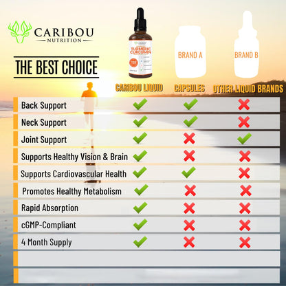Liquid Turmeric Curcumin with Bioperine for Enhanced Absorption - Joint Support (4 oz)