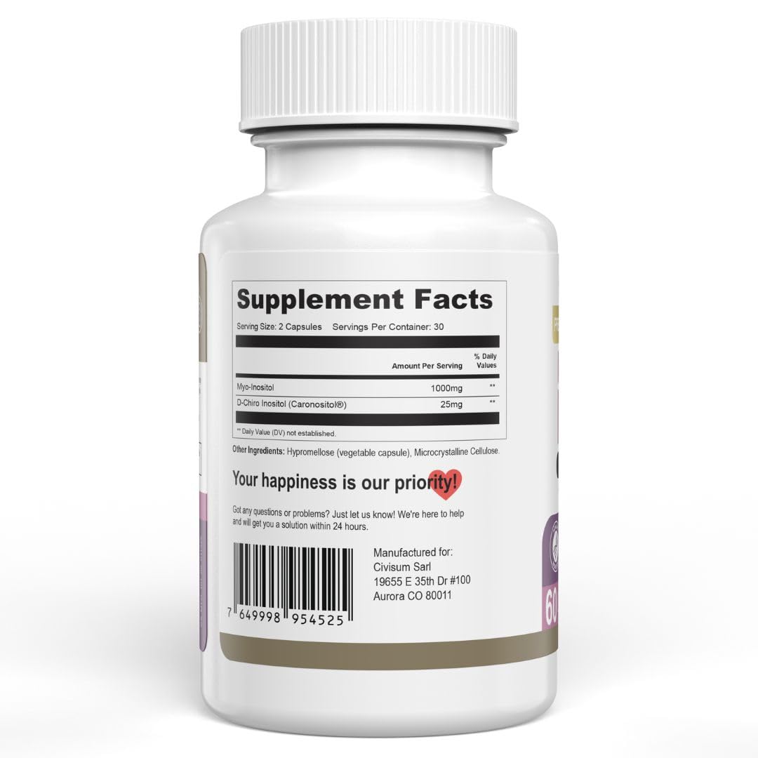 Swiss Activa+ Labs Myo Inositol & D-Chiro Inositol Supplement – Hormone Balance for Women & PCOS (60 Days)