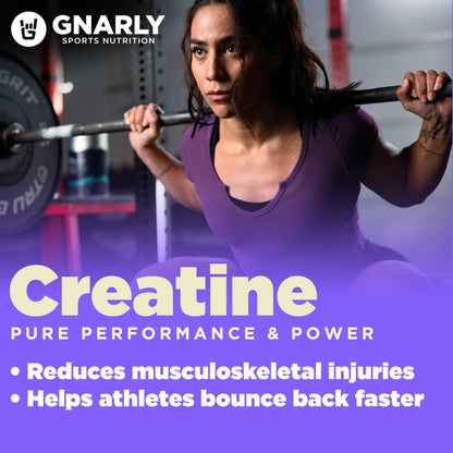 Gnarly Creatine Powder – Creapure, Vegan Creatine, NSF Sport Certified | 5g Monohydrate, Unflavored, 15.87 oz