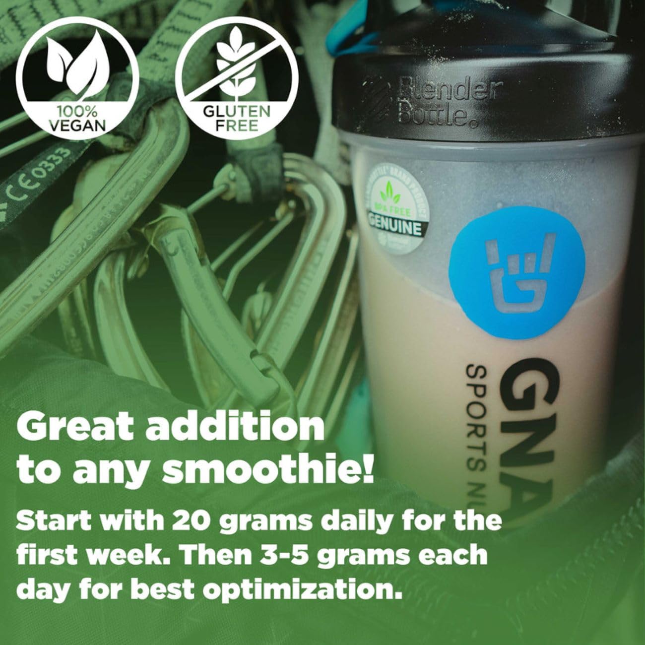 Gnarly Nutrition Greens Superfood Powder – Blueberry Acai Performance Greens – NSF Sport Certified – Organic & Probiotic