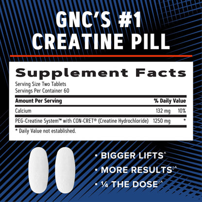 GNC AMP Creatine HCl 189 – Fast Absorption, Strength & Muscle Support | 60 Servings