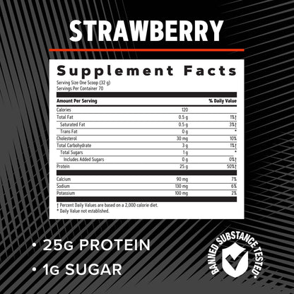 GNC AMP Pure Isolate Whey Protein - Strawberry (70 Servings)