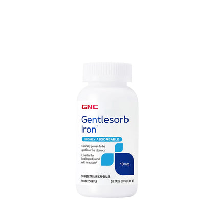 GNC Gentlesorb Iron 18mg Supplement – 90 Servings (Pack of 2)