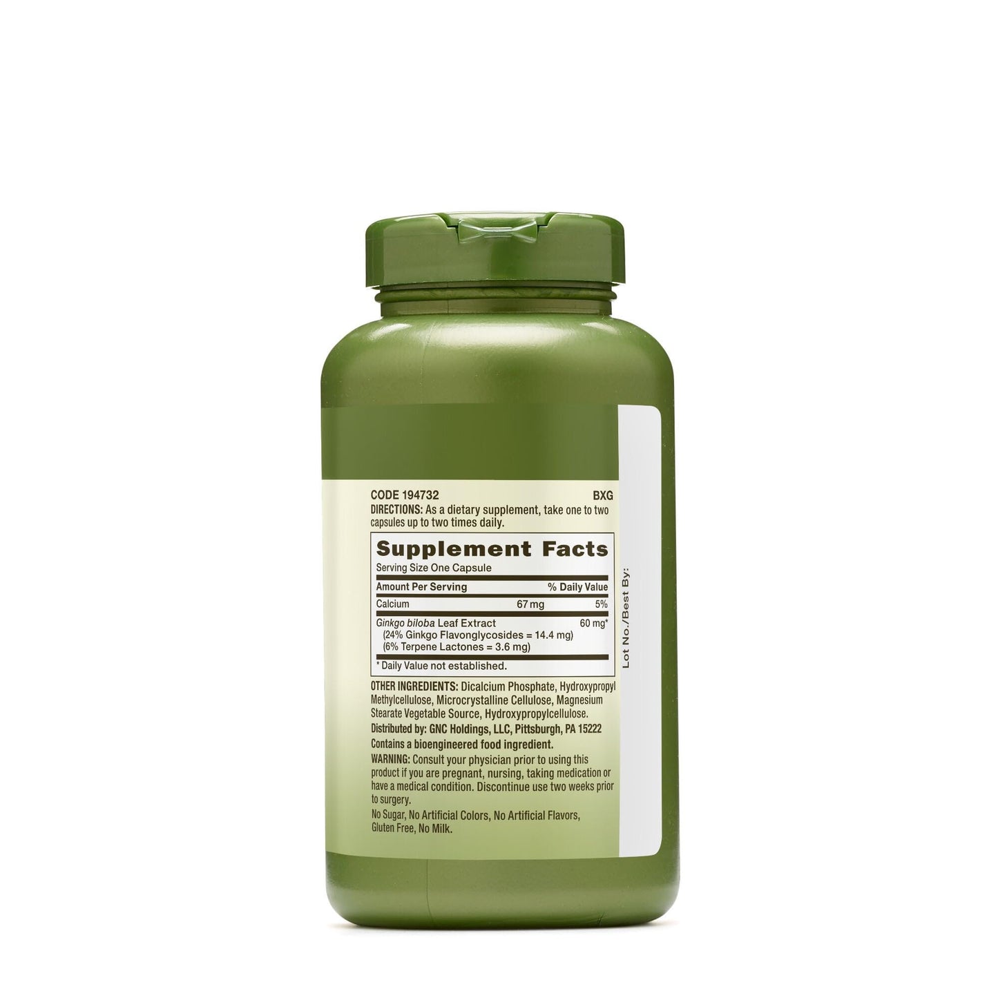 GNC Herbal Plus Ginkgo Biloba 60mg – Vegetarian, Mental Sharpness, 300 Servings