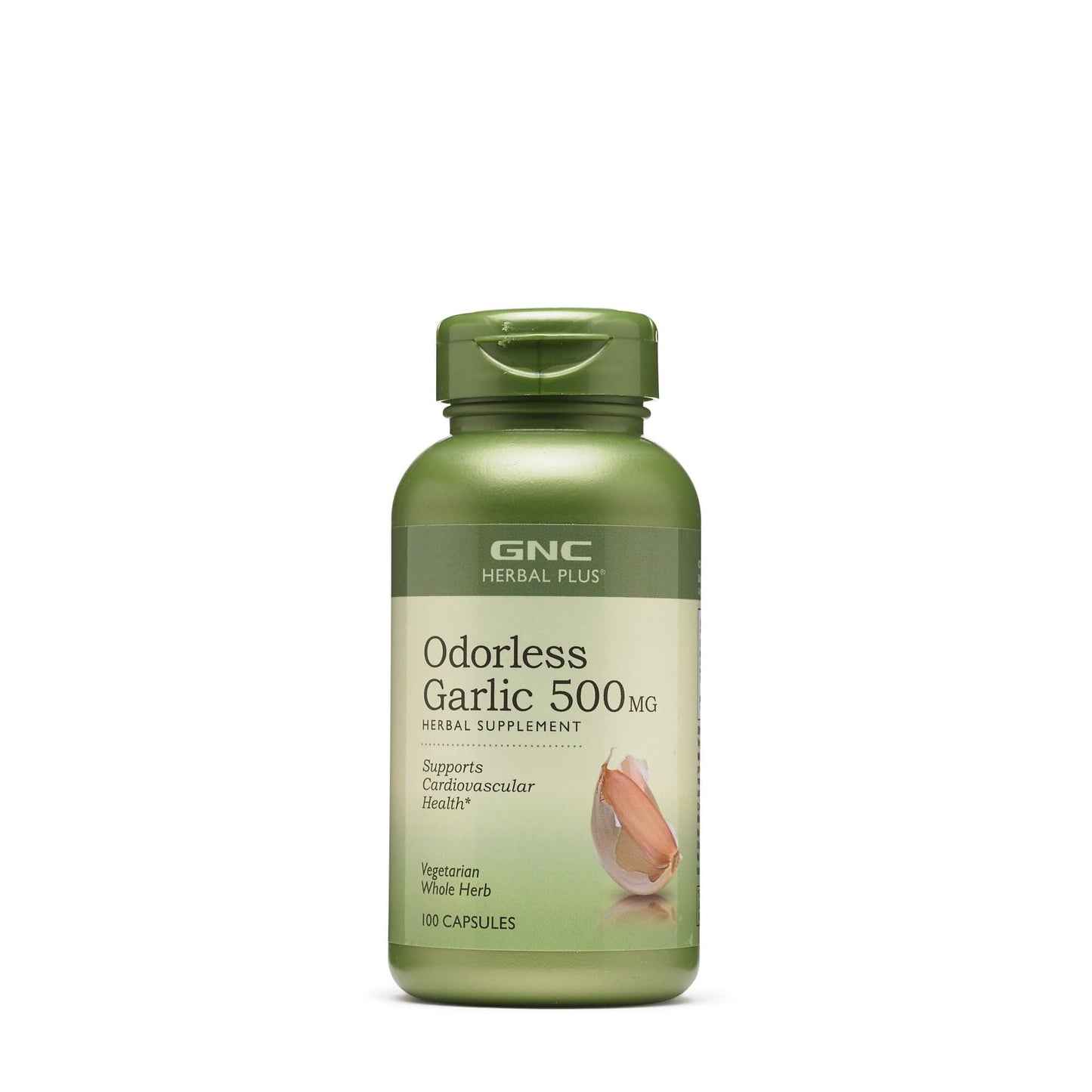 GNC Herbal Plus Odorless Garlic 500mg – Vegetarian, Cardio Health