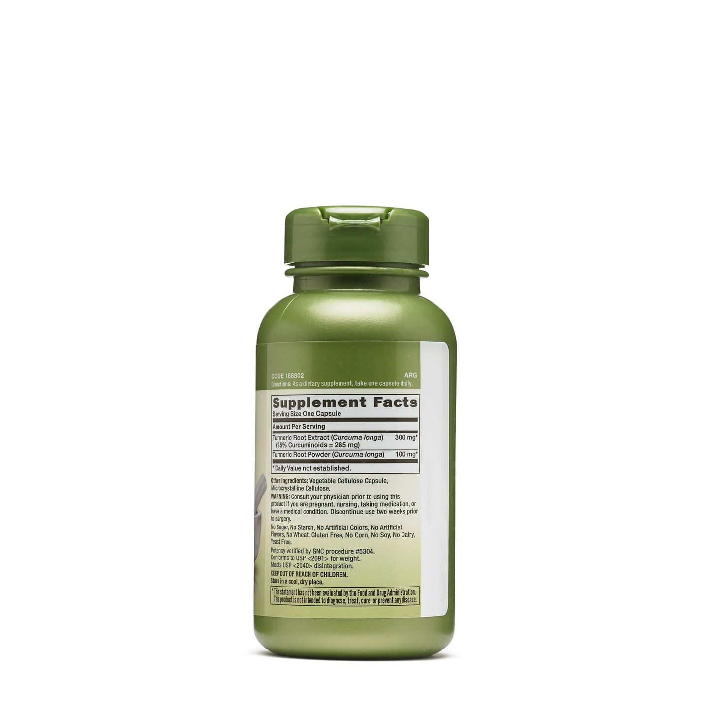 GNC Herbal Plus Turmeric Complex Supplement | Vegetarian, 100 Capsules