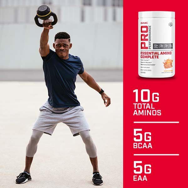 GNC Pro Performance Essential Amino Complete – Strawberry Banana 15.87 oz | Supports Muscle Recovery