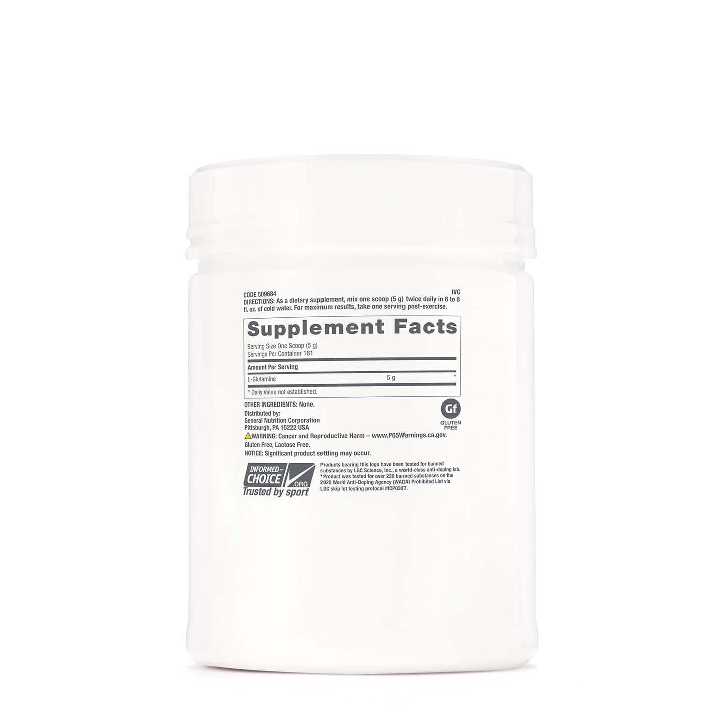 GNC Pro Performance L-Glutamine 5000 mg – Muscle Recovery & Immune Support