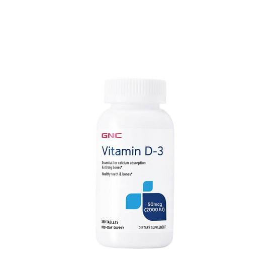 GNC Vitamin D3 50 mcg (2000 IU) Supplement – 180 Servings per Pack, Pack of 2 – Supports Teeth and Bone Health