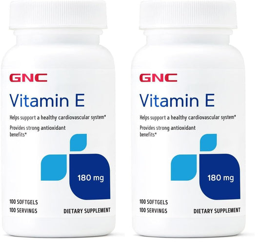 GNC Vitamin E 200mg – Cardiovascular Support, 100 Servings (Pack of 2)