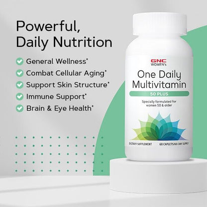 GNC Women's 50+ One Daily Multivitamin - Supports Wellness & Healthy Aging (60 Count)