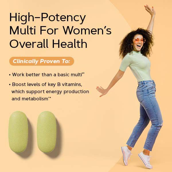 GNC Women's Energy & Metabolism Multivitamin Caplets – Clinically Proven, 90 ct