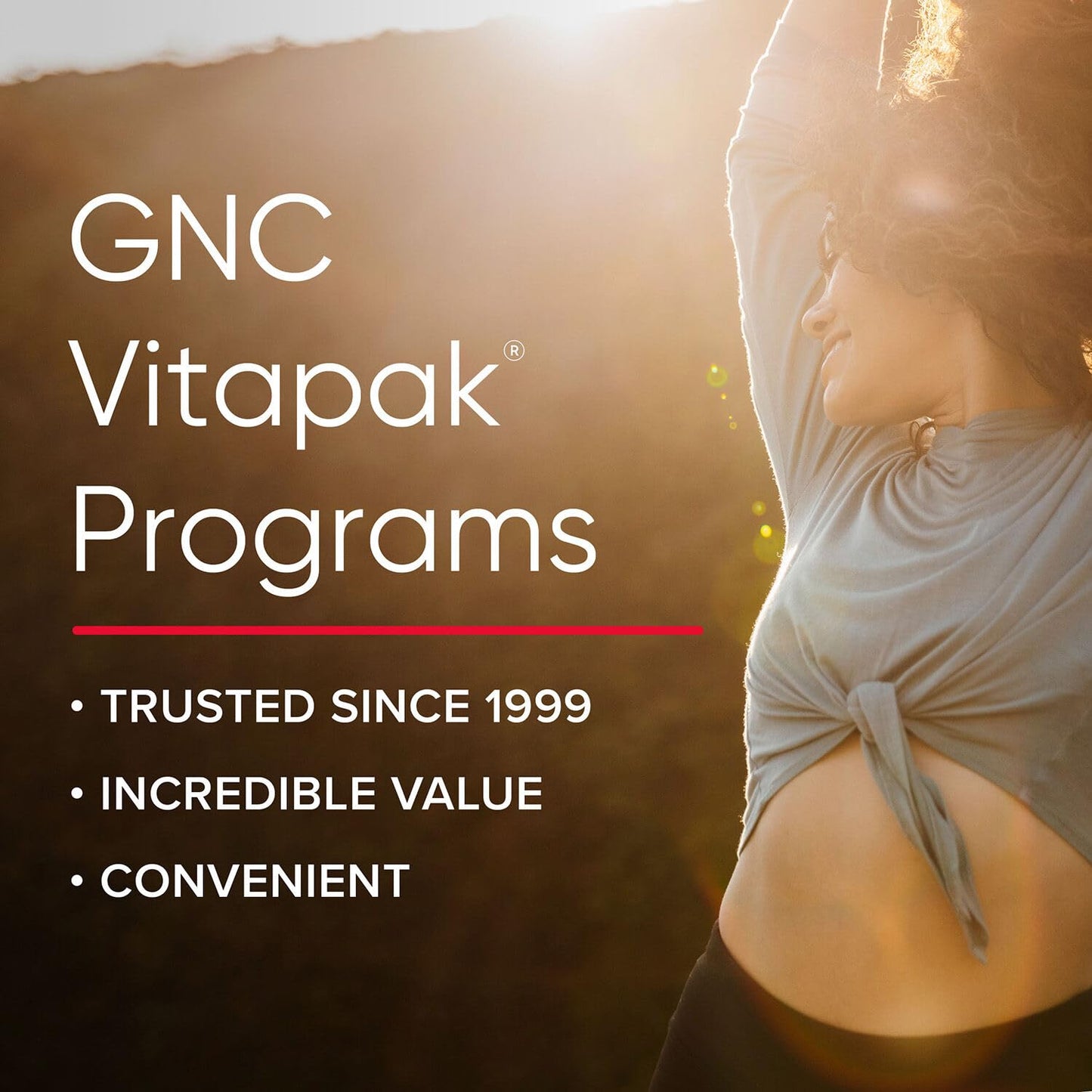 GNC Women’s Energy & Metabolism Vitapak Program – 4-in-1 Pack, 200mg Caffeine, Omega-3s