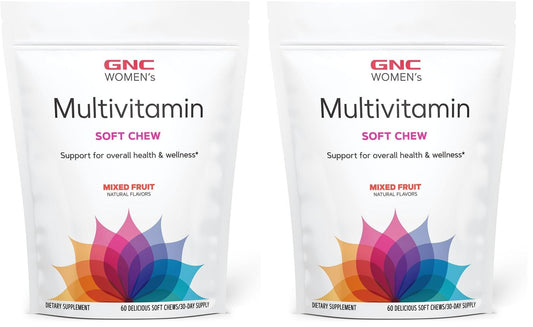 GNC Women's Multivitamin Soft Chew - Mixed Fruit (Pack of 2) | Vitamins for Women