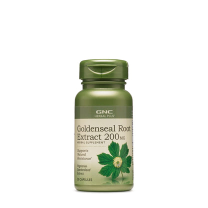 GNC Herbal Plus Goldenseal Root Extract 200mg – Immune Support, Vegetarian, 50 Servings