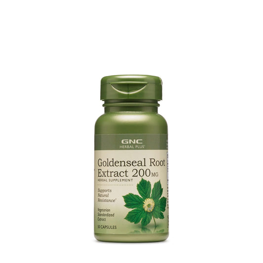 GNC Herbal Plus Goldenseal Root Extract 200mg – Immune Support, Vegetarian, 50 Servings